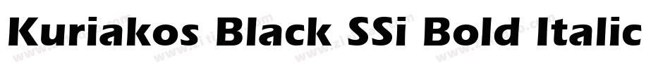 Kuriakos Black SSi Bold Italic字体转换